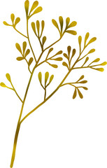 little green leaf, Hand Drawn Illustration Watercolor