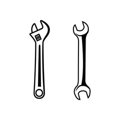 Wrench working tools vector illustration White Background