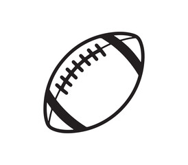 american football isolated on white