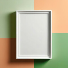 A white frame with a white background