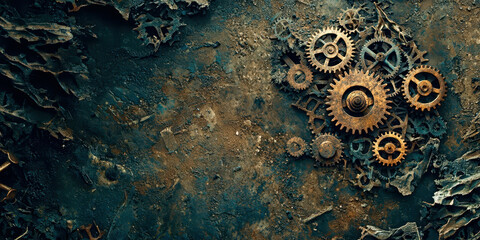 A close up of a machine with many gears