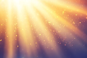 Golden light beams stream down through a hazy atmosphere, creating a warm and inviting mood.