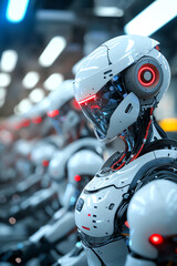 Fototapeta premium Futuristic robotics a glimpse into advanced automation and artificial intelligence in modern industry