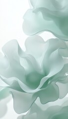 Obraz premium Abstract green shapes on a white background.