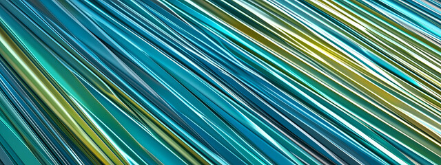 Green blue abstract geometric metallic metal lines stripes triped 3d texture background banner for presentation design or business illustration