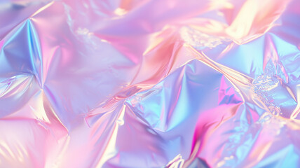 Fototapeta premium Soft pastels with a colorful holographic background create a creative gradient effect