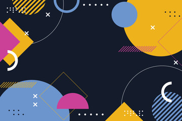 Obraz premium Creative abstract geometric background in flat design