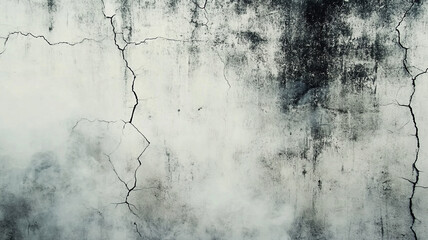 Cracked wall with textured surface, showcasing weathered appearance and sense of decay. contrast between light and dark areas adds depth and intrigue to scene