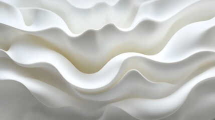 Obraz premium Abstract White Background, Smooth And Elegant Wavy Texture, 3D Rendered Image For Design