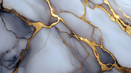Abstract Background with Grey and Gold Marble