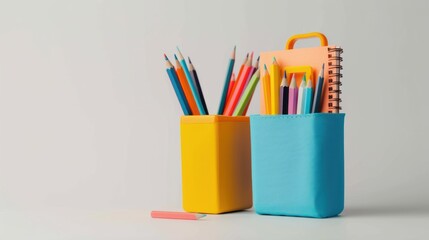 Fototapeta premium Colorful Pencils in Holders