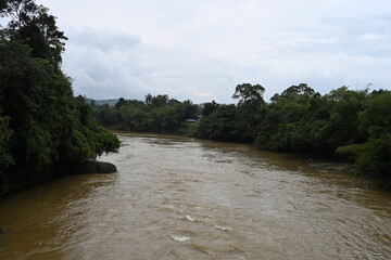 A view of the Black river as it flows downstream in Sri Lanka