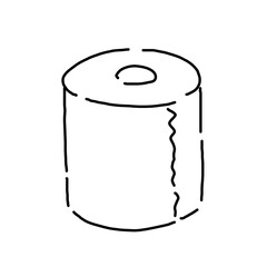 シンプル　トイレットペーパー　イラスト