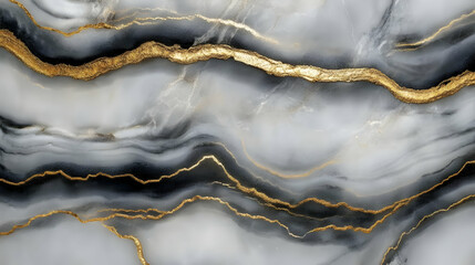 Naklejka premium Abstract Black and Gold Marble Background