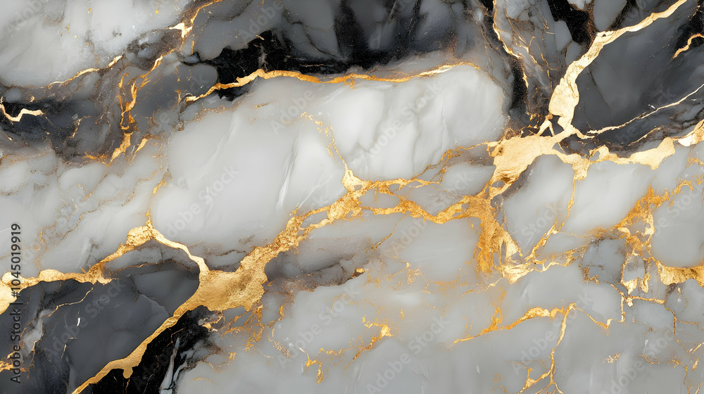 Canvas Prints Abstract Marble Background with Gold Veins