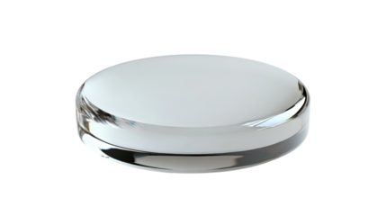 Reflective glass disc showcasing intricate light patterns in an artistic setting