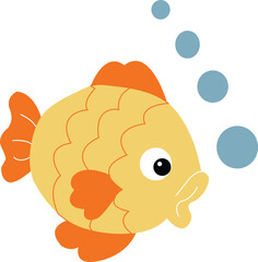 cute fish cartoon vector illustration