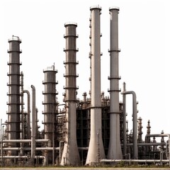 Fototapeta premium oil refinery on white background