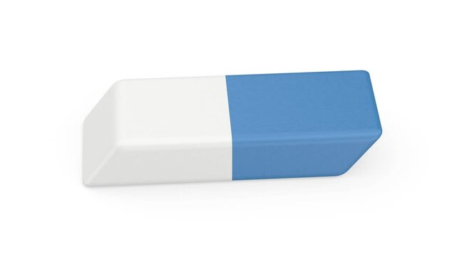 Rubber eraser for pen and pencil on white background
