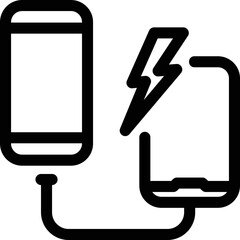 Simple vector icon phone charging