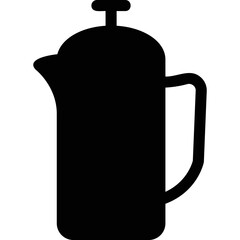 Simple vector icon french press