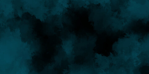 abstract cloud and vapor texture background. Black and teal smoke aquarelle smudge illustration smooth grungy smokey light pastel colors ink glow. Teal color powder explosion	
