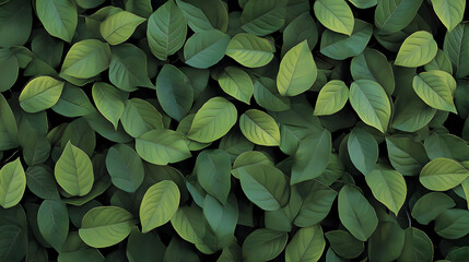 Green Leaf Pattern Background Illustration