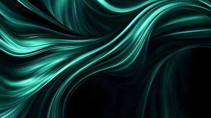 Abstract Green Swirling Lines Background