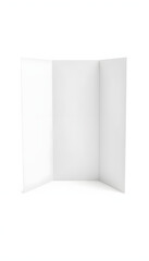 Blank a4 size trifold brochure mockup isolated with white highlights, png