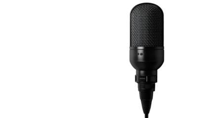 A close-up of a sleek microphone highlighting its design and practicality for creative expression