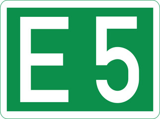 Obraz premium International arterial, Informational signs, Road signs in Austria (German: Straßenverkehrsordnung)