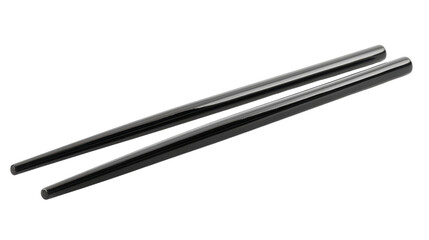 Elegant black chopsticks resting on a simple white surface ready for an Asian culinary experience