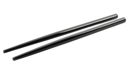 Elegant black chopsticks resting on a simple white surface ready for an Asian culinary experience