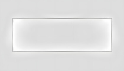 Horizontal white frame mockup isolated with white highlights, png