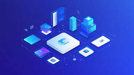 Fototapeta premium Analyze business data efficiently with charts, checklists, email integration, and blockchain tools. Perfect for data analytics, email management, blockchain technology, and productivity enhancement. 