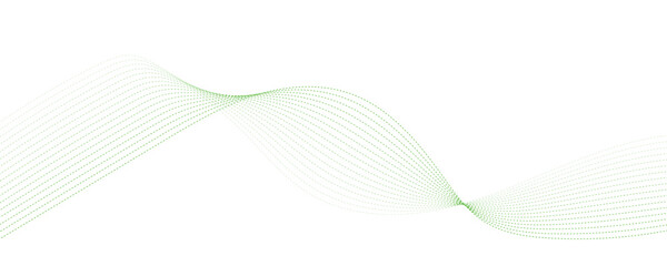green wave lines on white background
