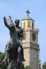 Philip II of Macedon ,Magnolia Square statue, Bitola, Macedonia, Clock Tower