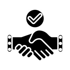 Trust Handshake glyph icon