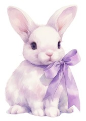 Obraz premium Purple coquette cute rabbit wildlife animal mammal.