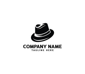 Vector cowboy leather hat logo design. Modern hat logo design. Hat silhouette logo template