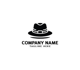 Vector cowboy leather hat logo design. Modern hat logo design. Hat silhouette logo template