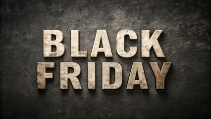 Fototapeta premium Vintage Black Friday Sale Sign with Textured Design for Holiday Promotions