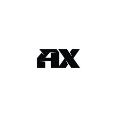 AX monogram logo design letter text name symbol monochrome logotype alphabet character simple logo