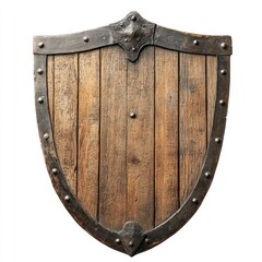 Fototapeta premium Medieval wooden shield with rivets