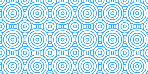 	
Abstract Overlapping Pattern. Seamless geometric ocean spiral pattern and abstract circle wave lines. blue seamless tile stripe geomatics create retro square line backdrop pattern background.