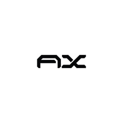 AX monogram logo design letter text name symbol monochrome logotype alphabet character simple logo