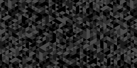 Vector geometric seamless gray, black cube square low polygon background. abstract surface creative diamond pattern corporate. Black and gray polygon Mosaic triangle overlap texture background.