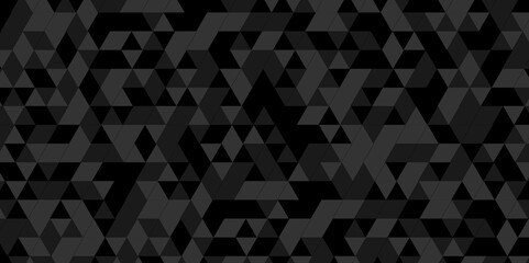 Vector geometric seamless gray, black cube square low polygon background. abstract surface creative diamond pattern corporate. Black and gray polygon Mosaic triangle overlap texture background. 