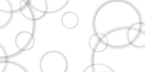 Abstract background with circle white abstract geometric background with soft light white paper circles in design .Gray abstract. Modern design background for report and project presentation template.