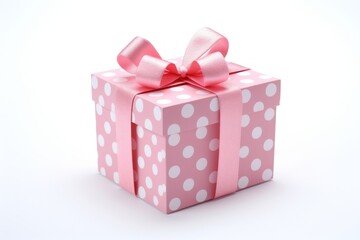 Obraz premium Gift birthday box white background.